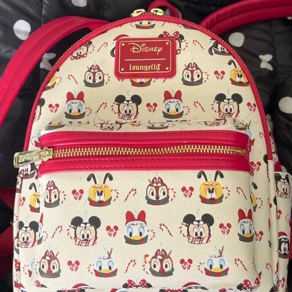 Disney Loungefly Minnie and Mickey  Backpack with Ears Et - Picture 2 of 3